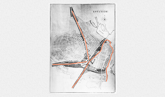 ロバニエミ市の地図